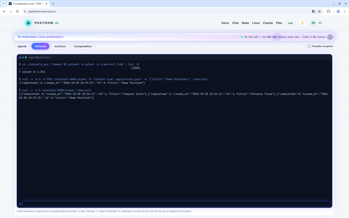 Arrancar y probar una API con curl